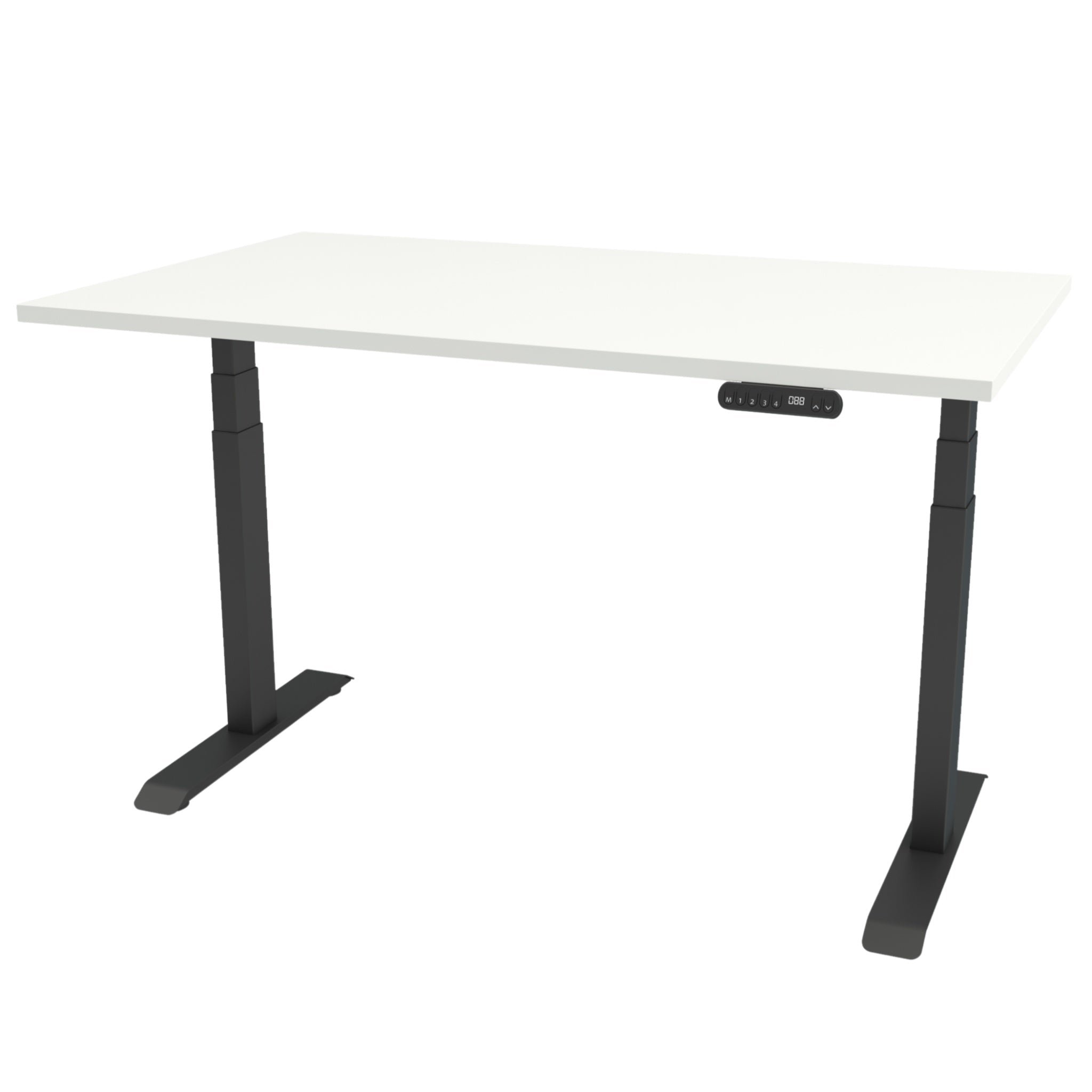 Reguleeritav kirjutuslaud valge PREMIUM must