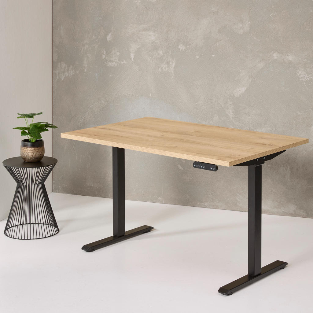 Reguleeritava kõrgusega laud tamm LIGHT must alumine asend