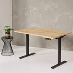 Reguleeritava kõrgusega laud tamm LIGHT must alumine asend