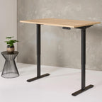 Reguleeritava kõrgusega laud tamm LIGHT must ülemine asend